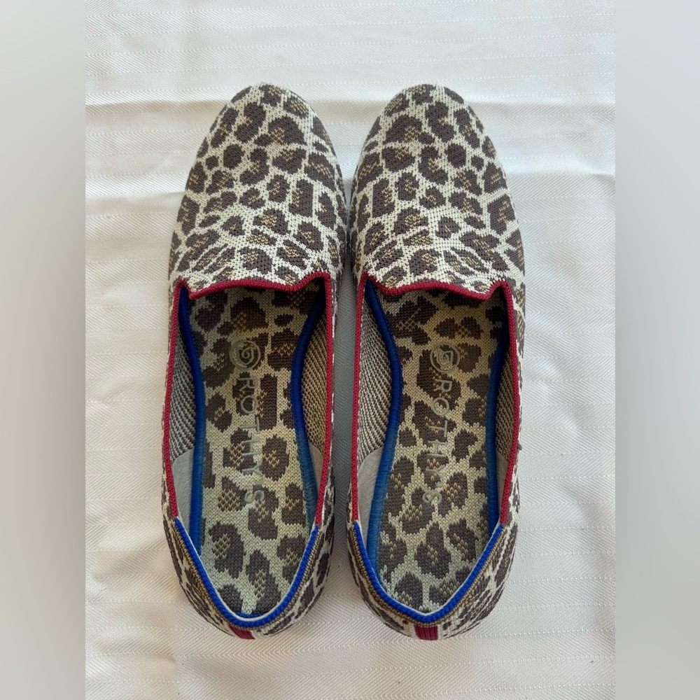 Rothy’s Mocha Spot Leopard Loafers